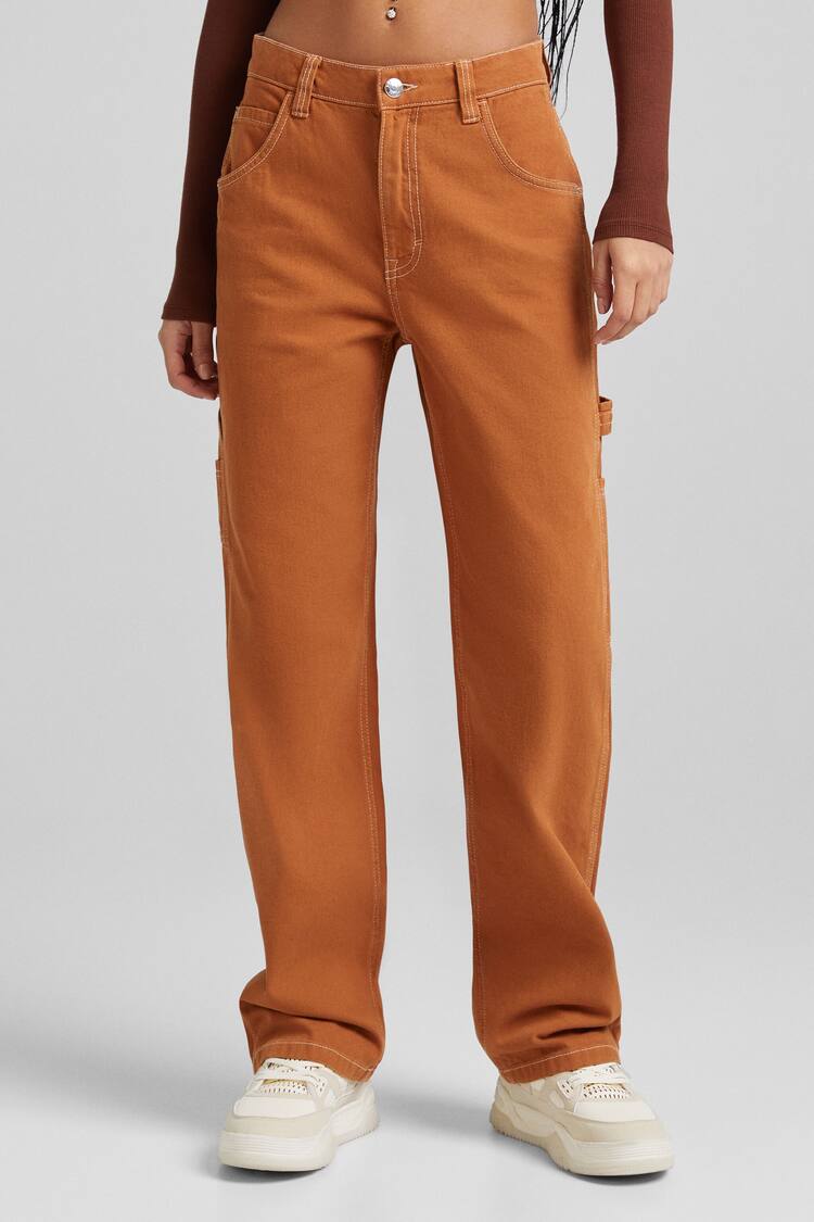 Twill contrast carpenter trousers