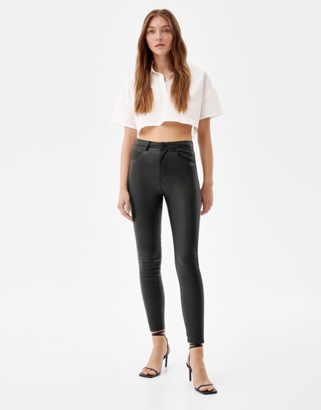 5-pocket coated skinny pants - Woman 