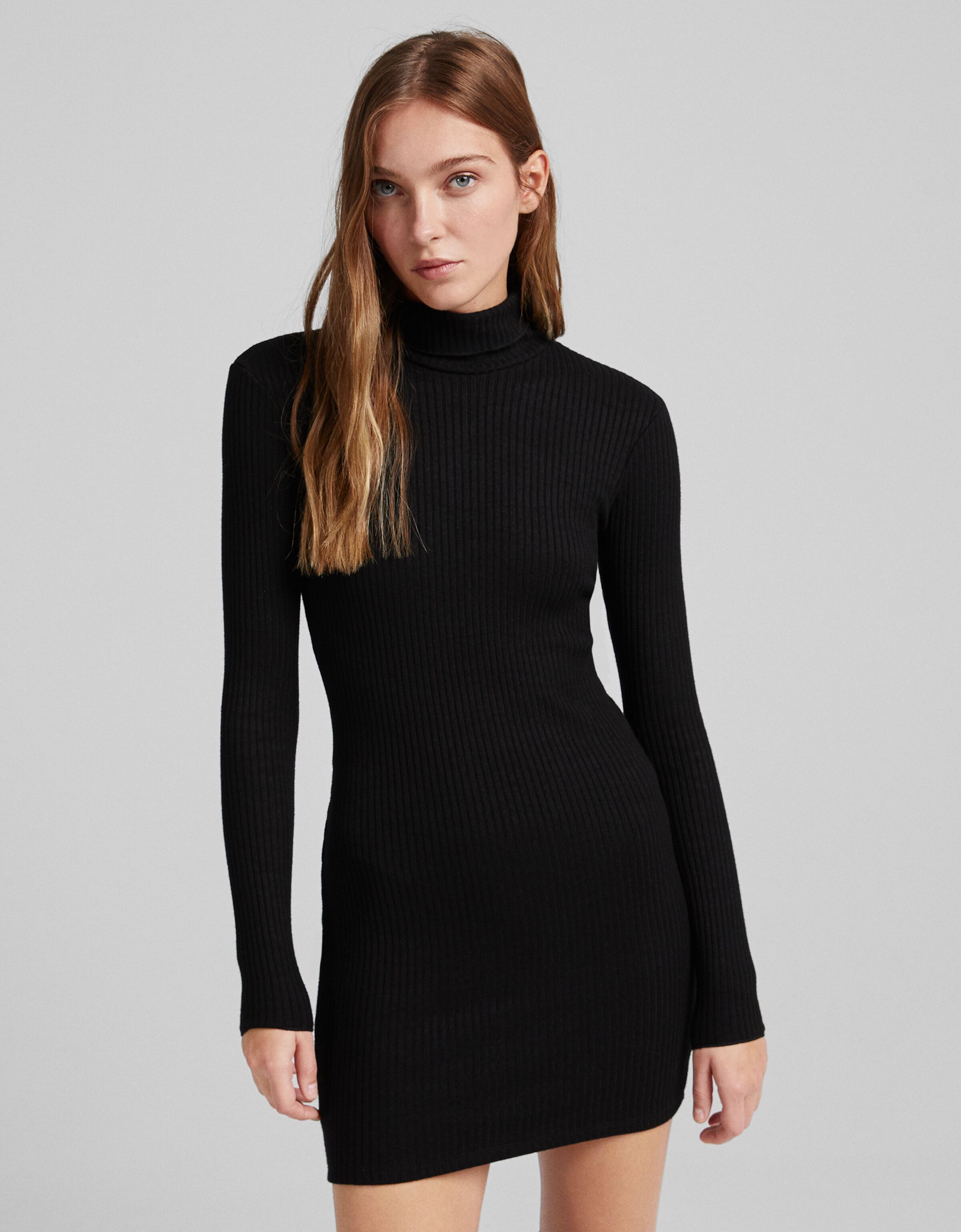 ribbed mini dress bershka