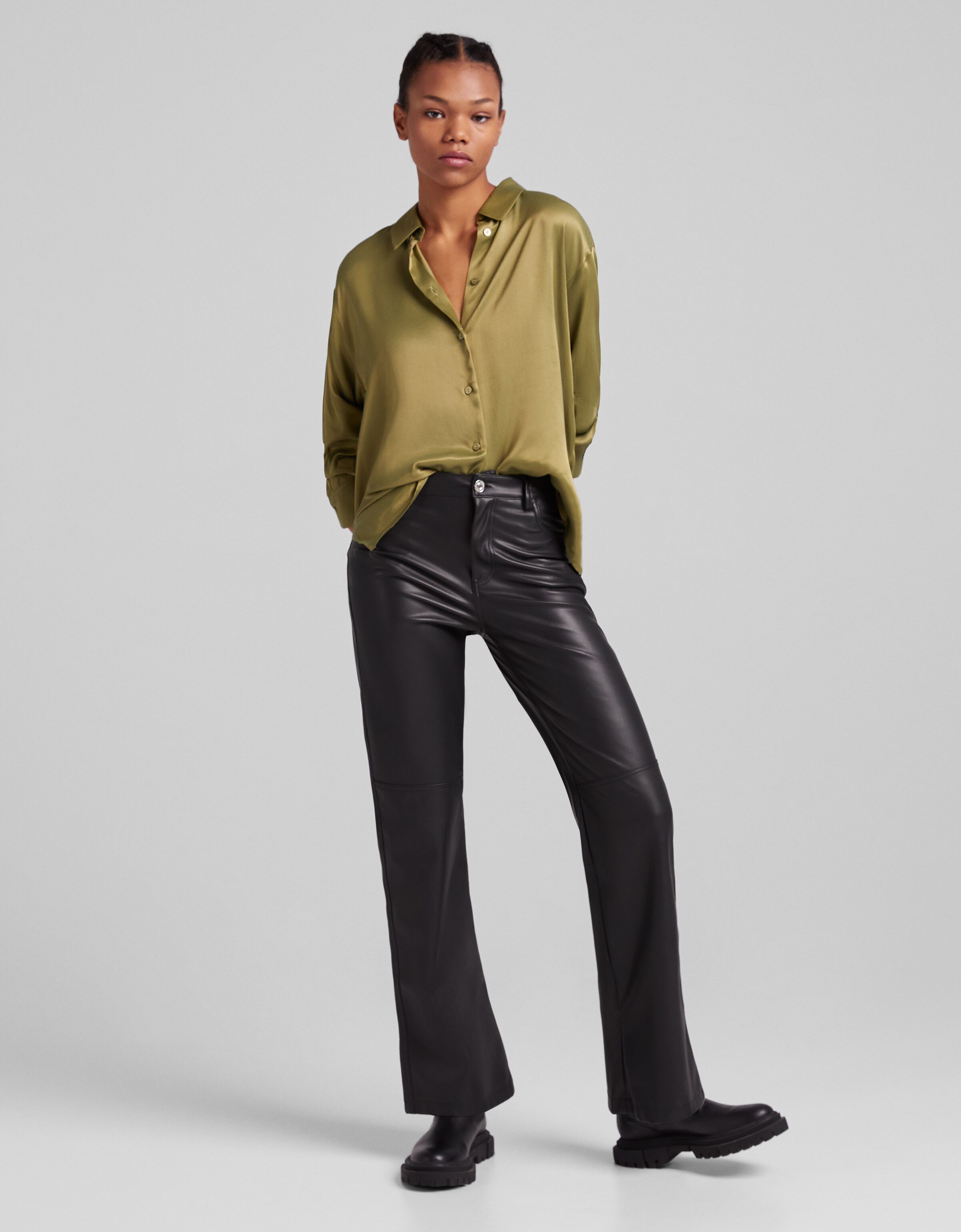 Long sleeve satin shirt - Shirts and 