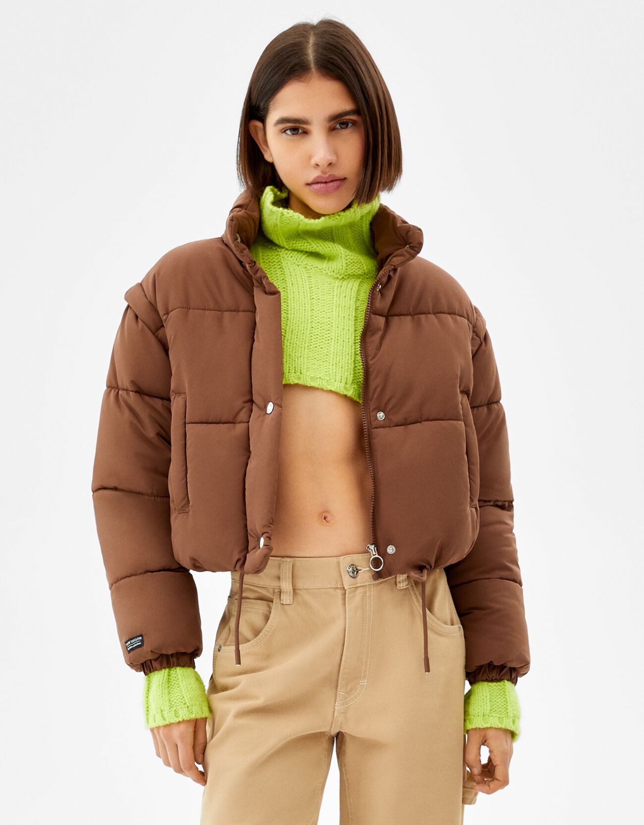 puffy jacket bershka