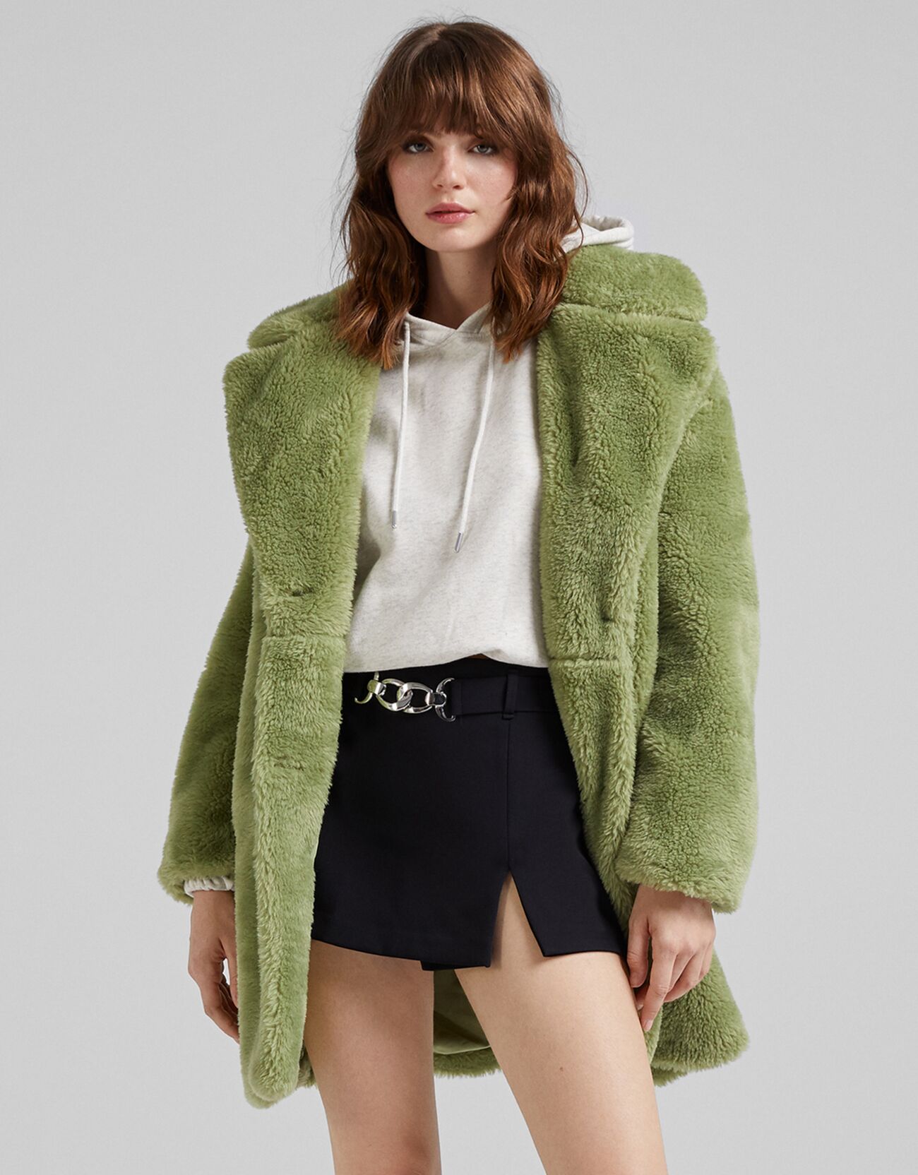 bershka fluffy jacket