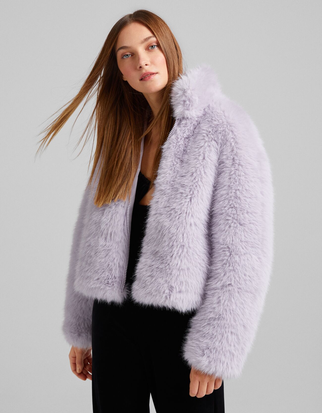 fur jacket bershka