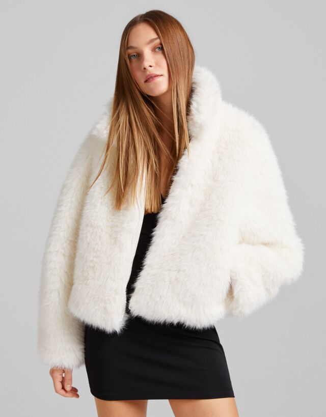 fur jacket bershka