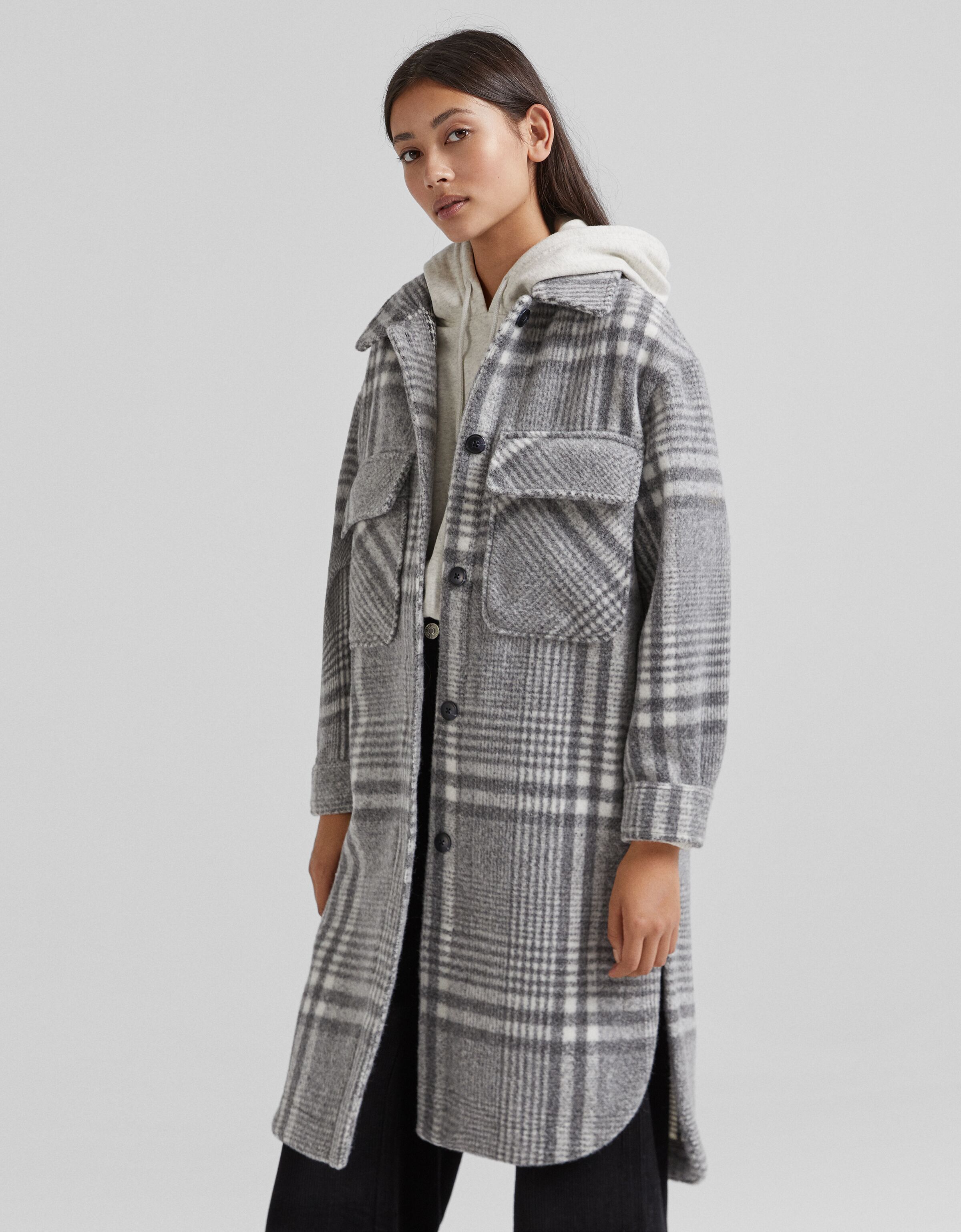 bershka checkered jacket