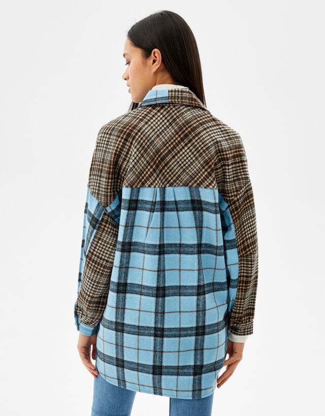 bershka checked jacket