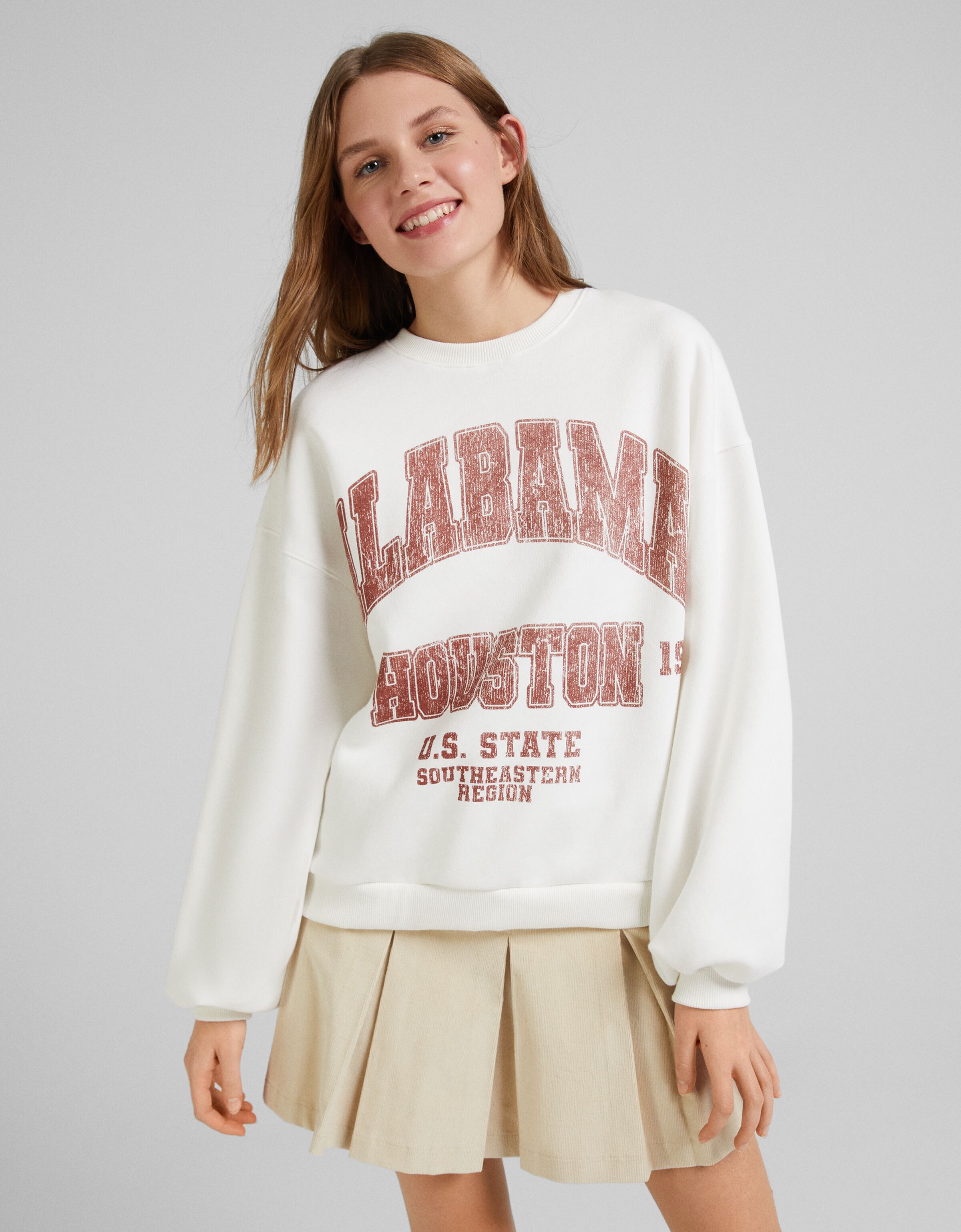 bershka harvard sweatshirt