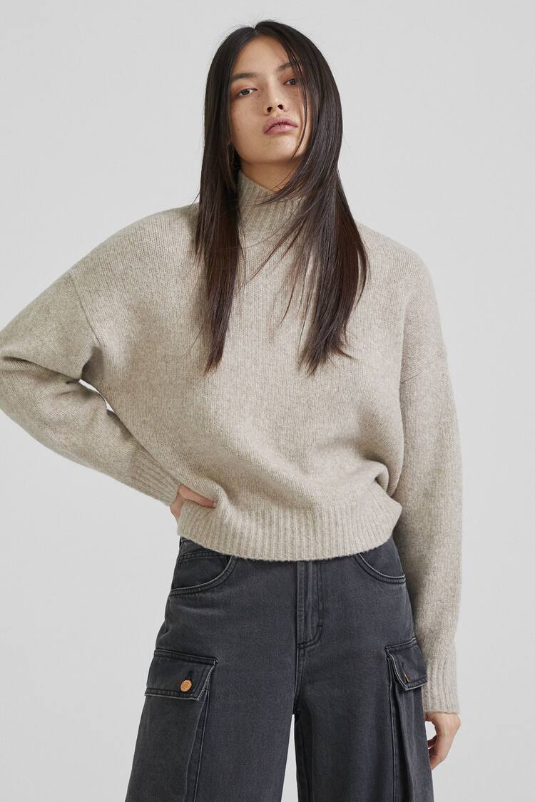 Soft-to-the-touch turtleneck sweater
