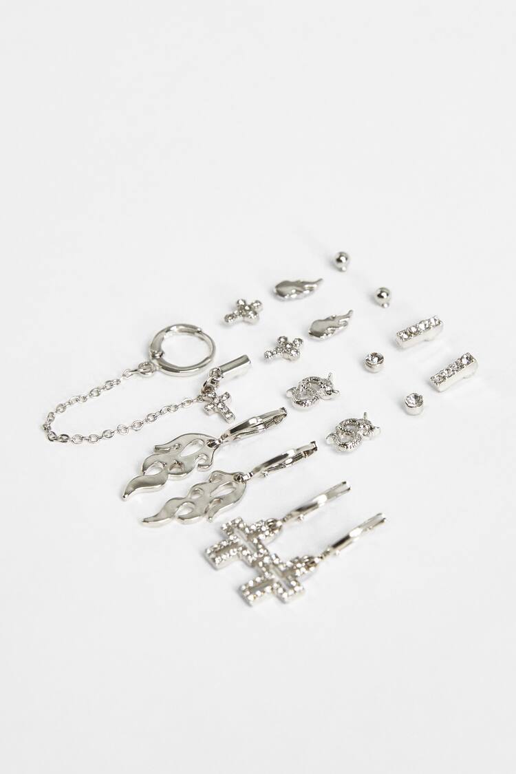 Set of 9 pairs of earrings