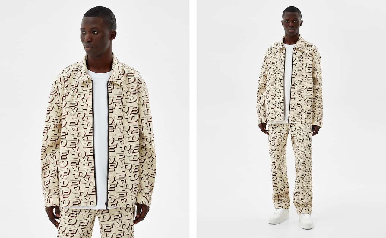 Printed overshirt and trousers set