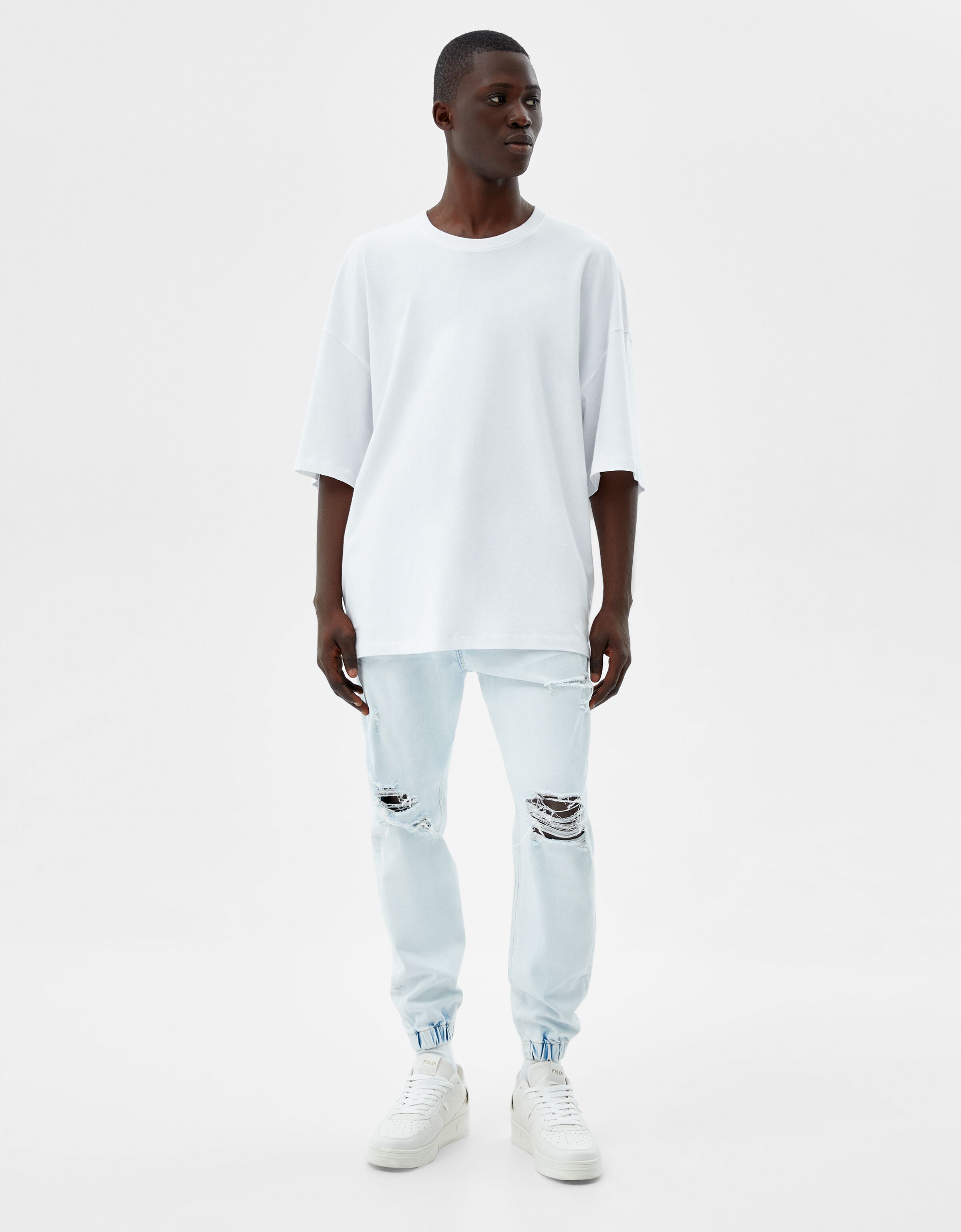 Jeans jogger rotos - Jeans - Hombre | Bershka