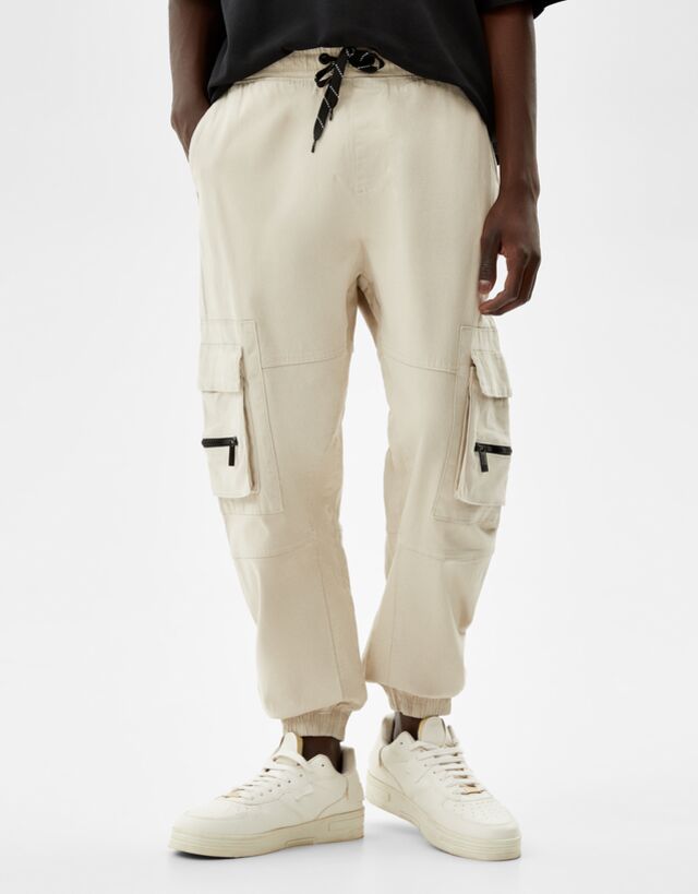 Pantalón jogger cargo - Pantalones - Hombre | Bershka