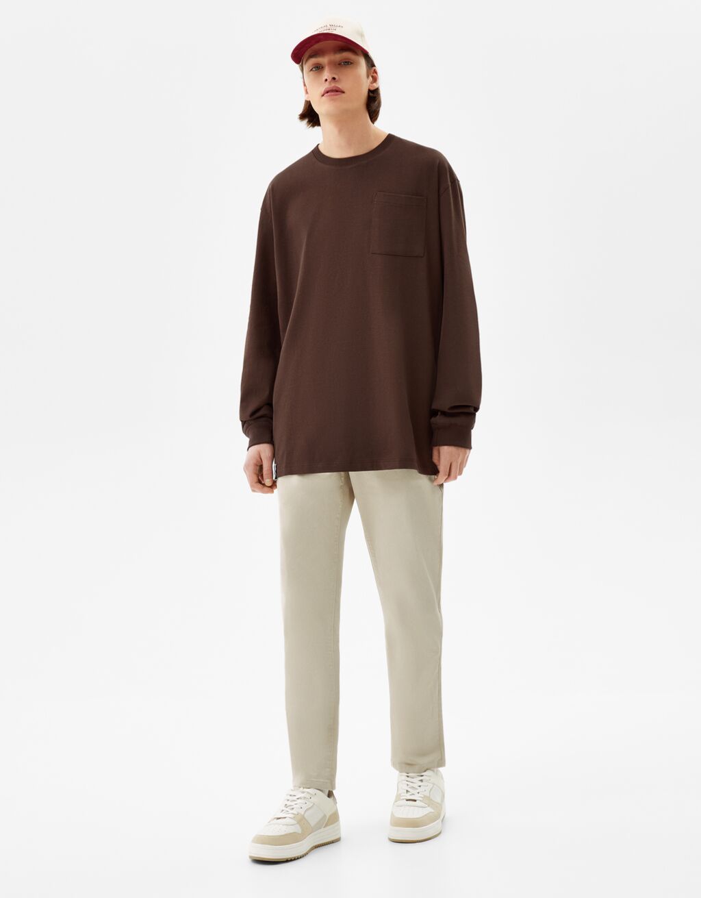 Pantalón chino algodón - Pantalones - Hombre | Bershka