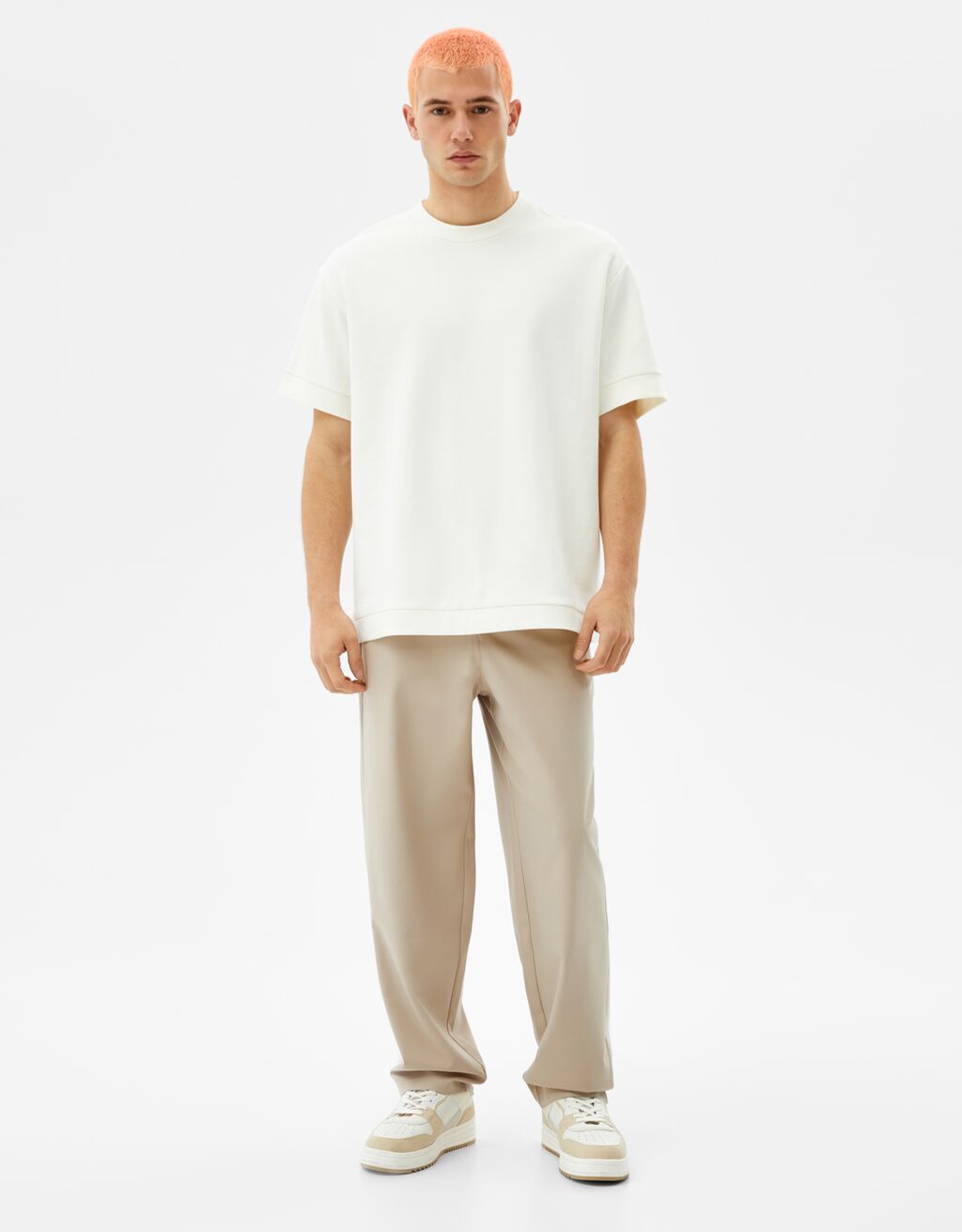 Pantalón sastrero wide leg - Pantalones - Hombre | Bershka