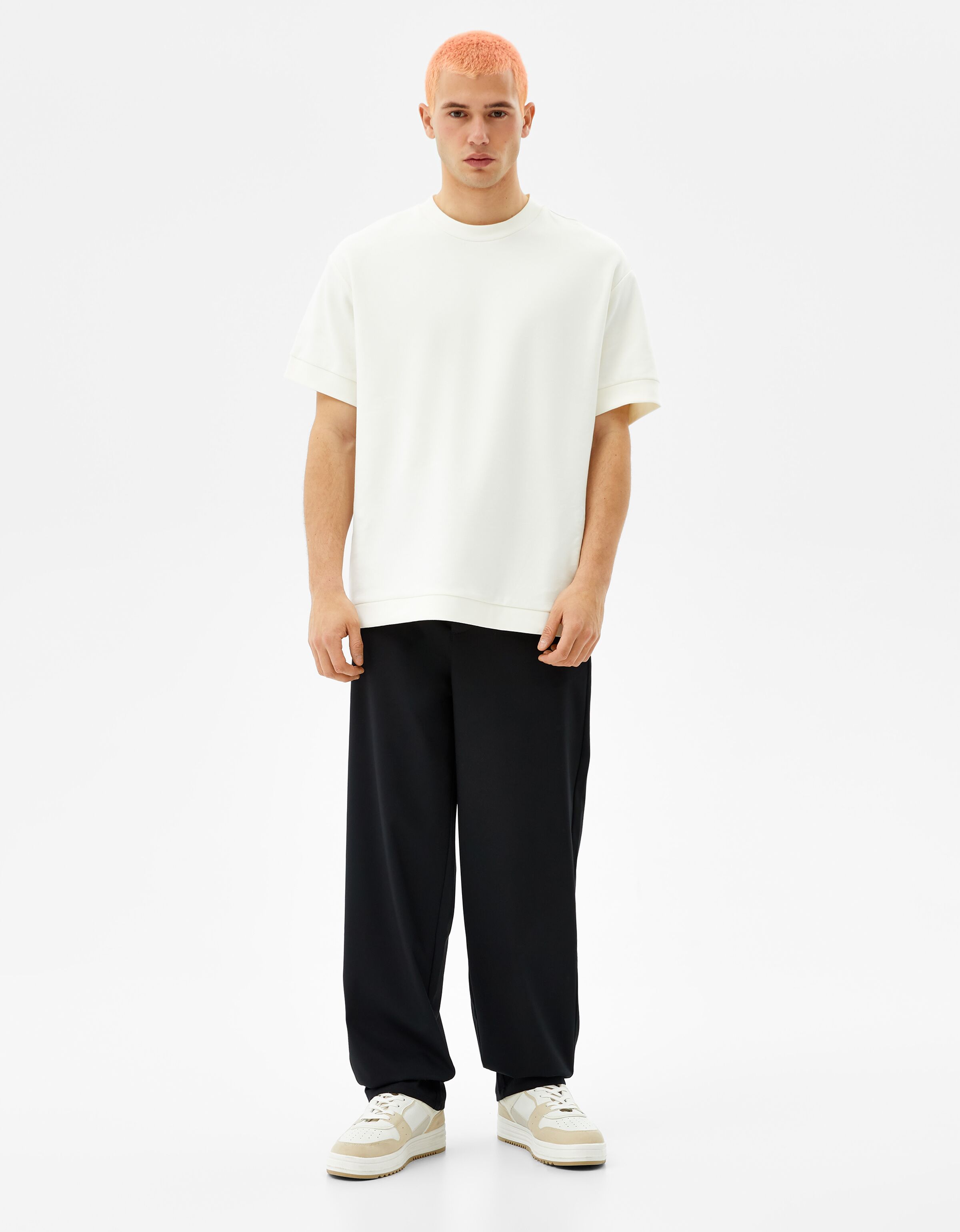 Pantalón sastrero wide leg - Pantalones - Hombre | Bershka