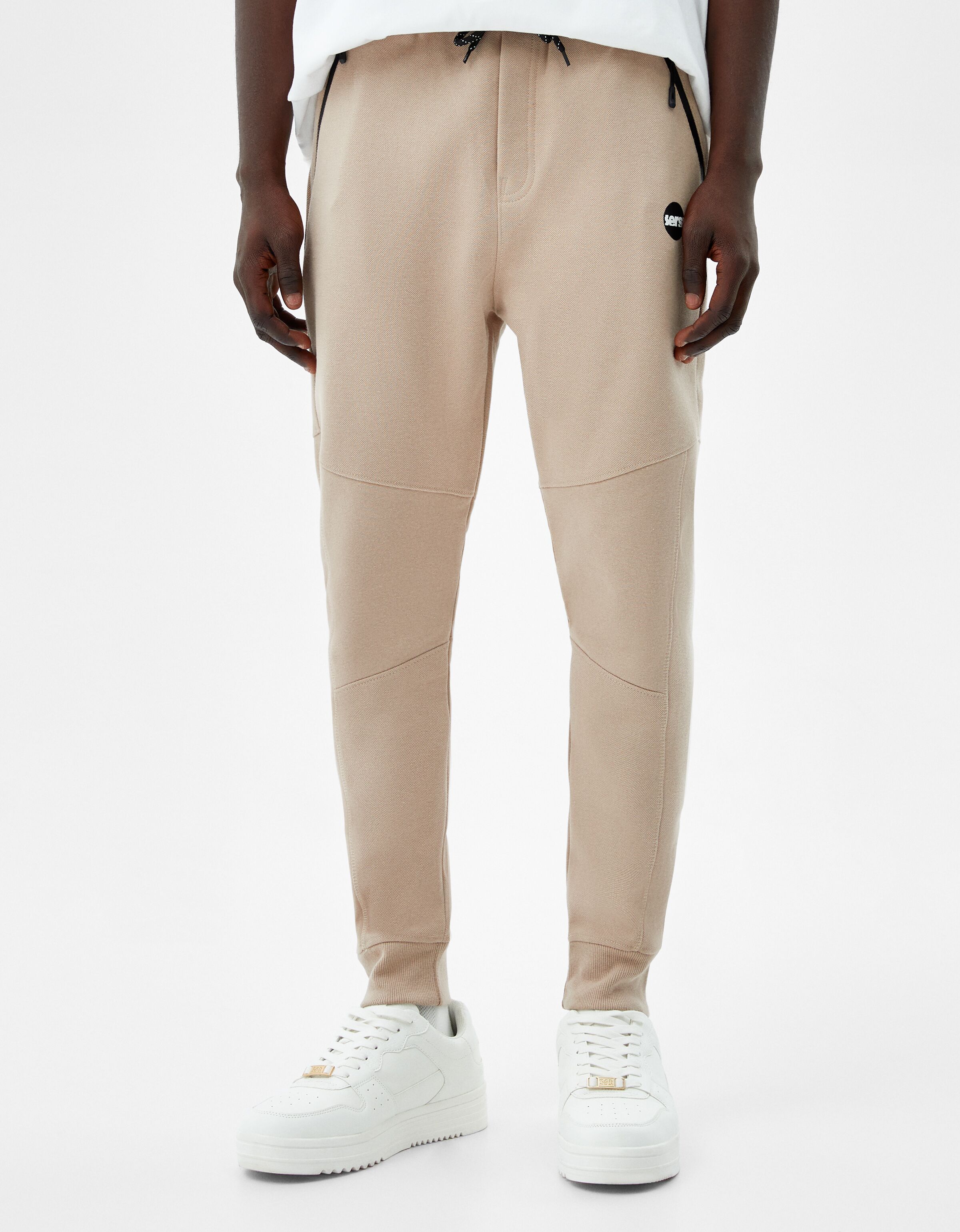 Pantalon jogger slim piqué - Jogger - Homme | Bershka