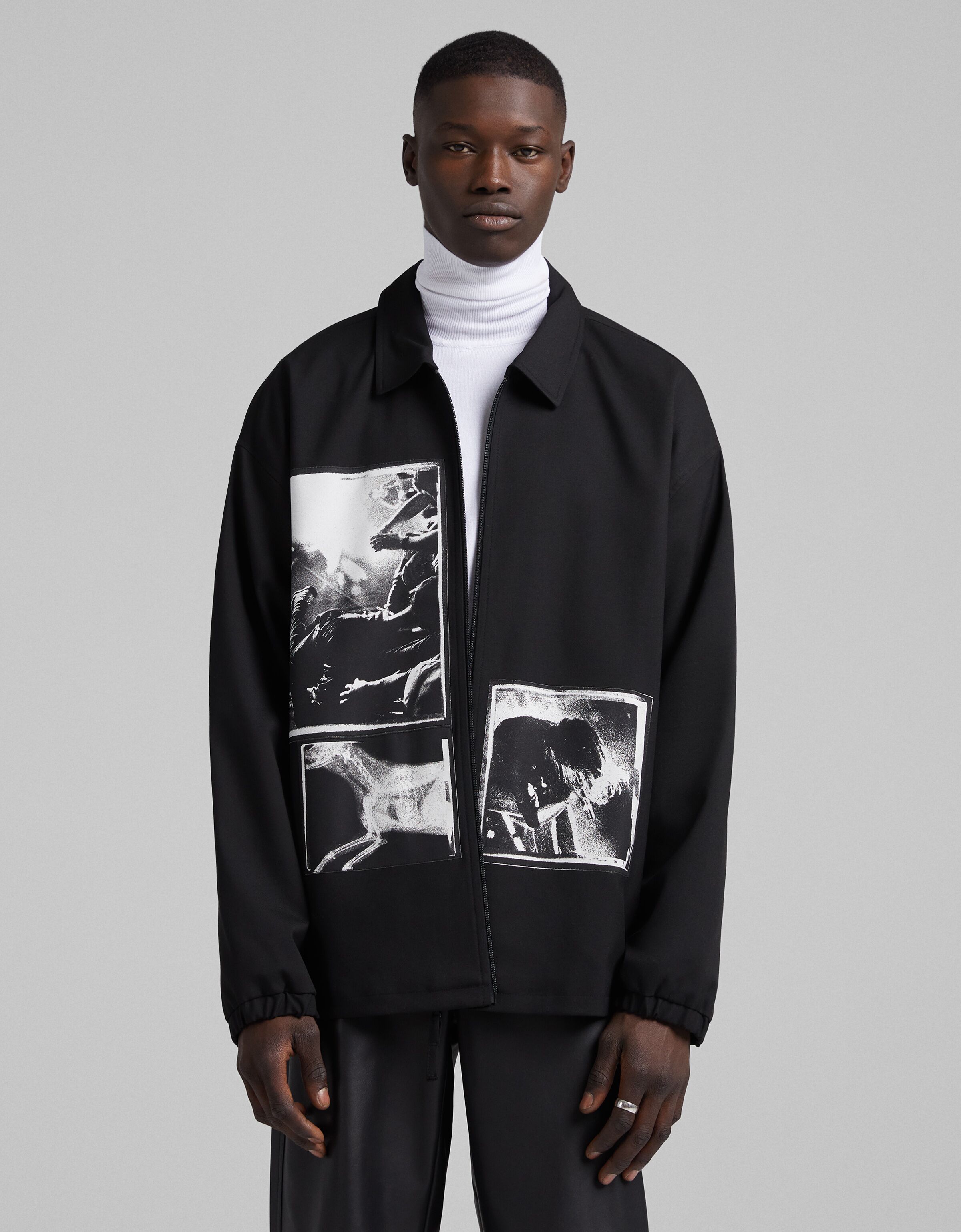 Zipped overshirt with patches - Man 