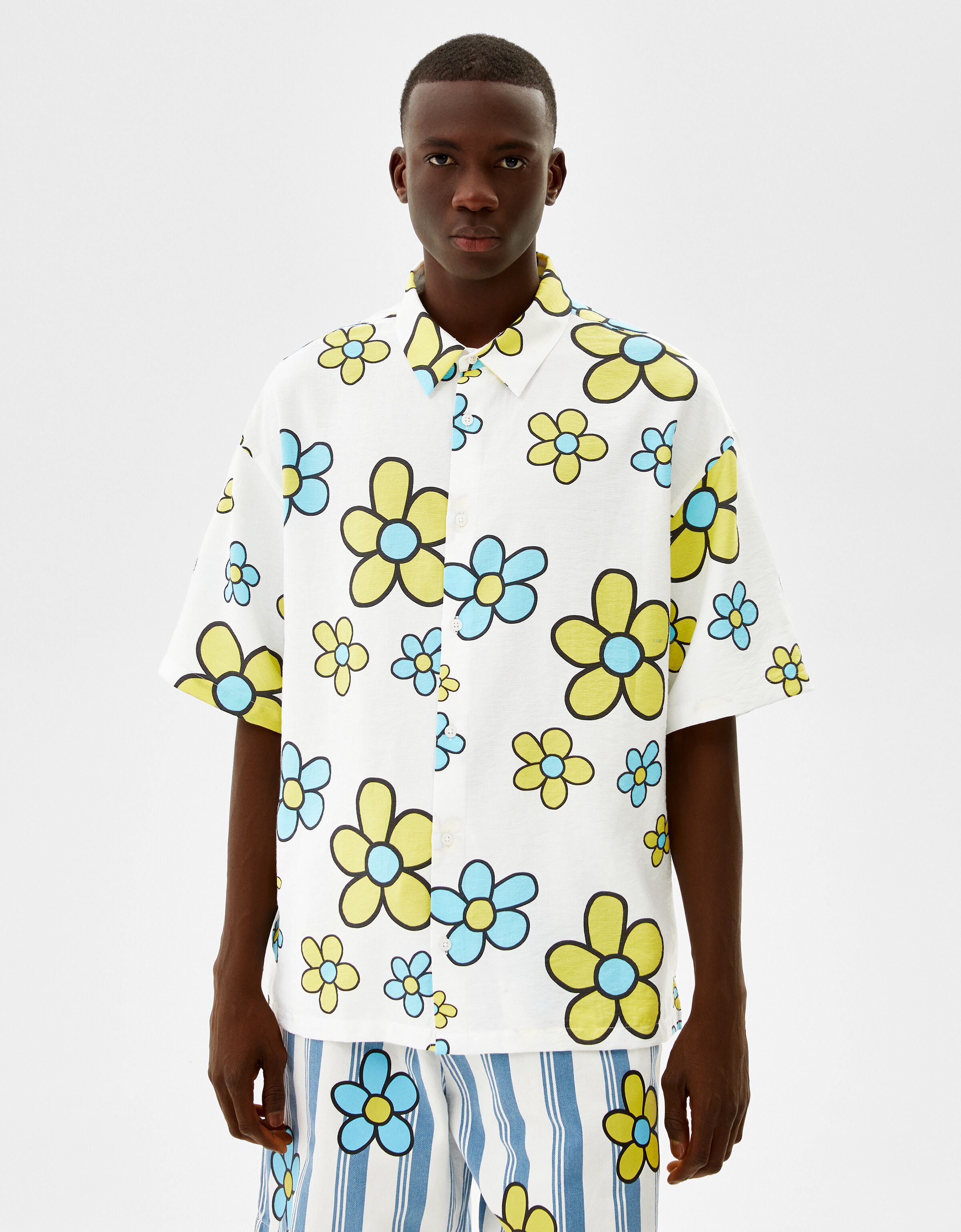 Short sleeve floral print shirt - Man 