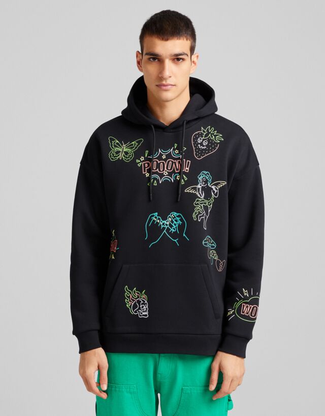 sweatshirt homem bershka