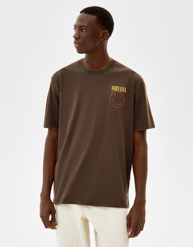 Regular fit short sleeve Nirvana T 
