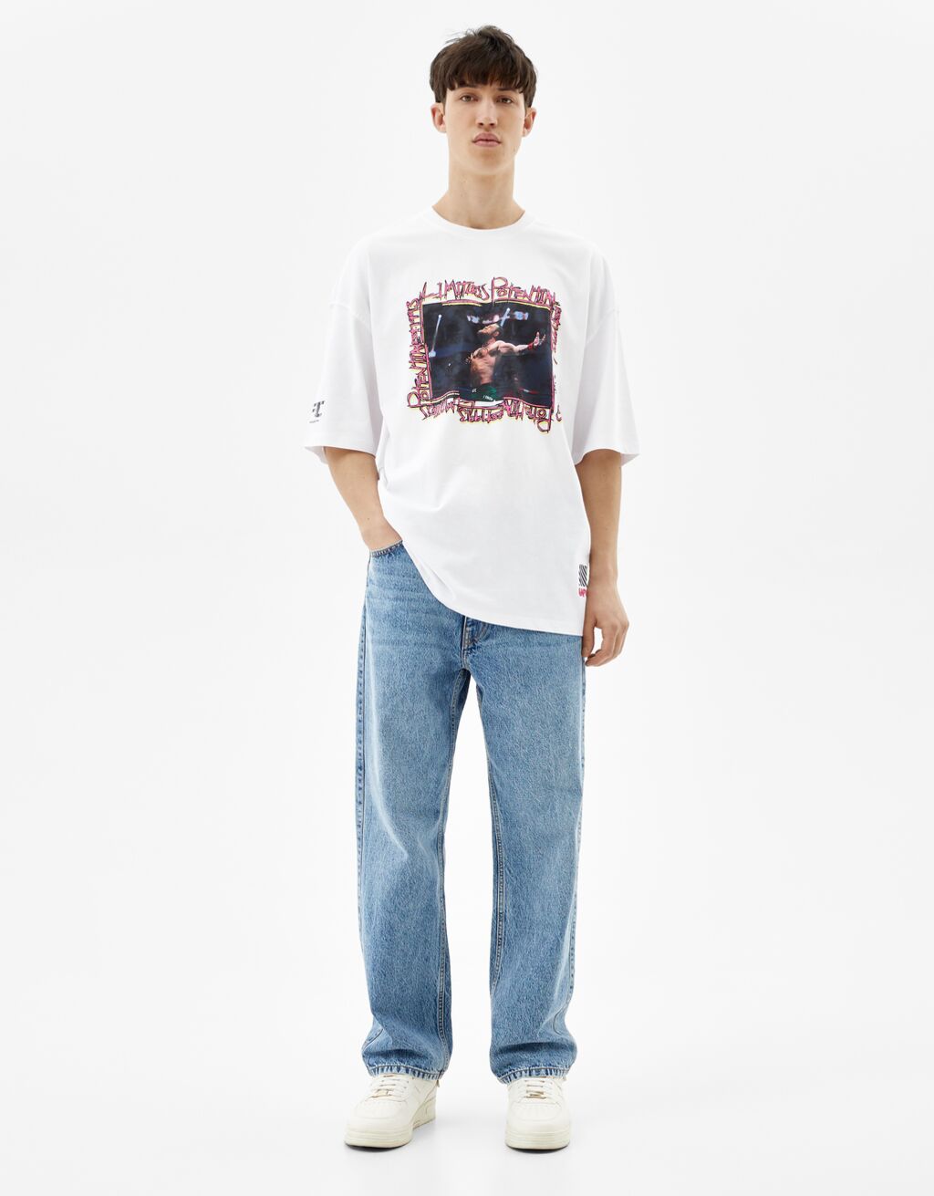 Maglietta a maniche corte extra loose fit UFC - Uomo | Bershka