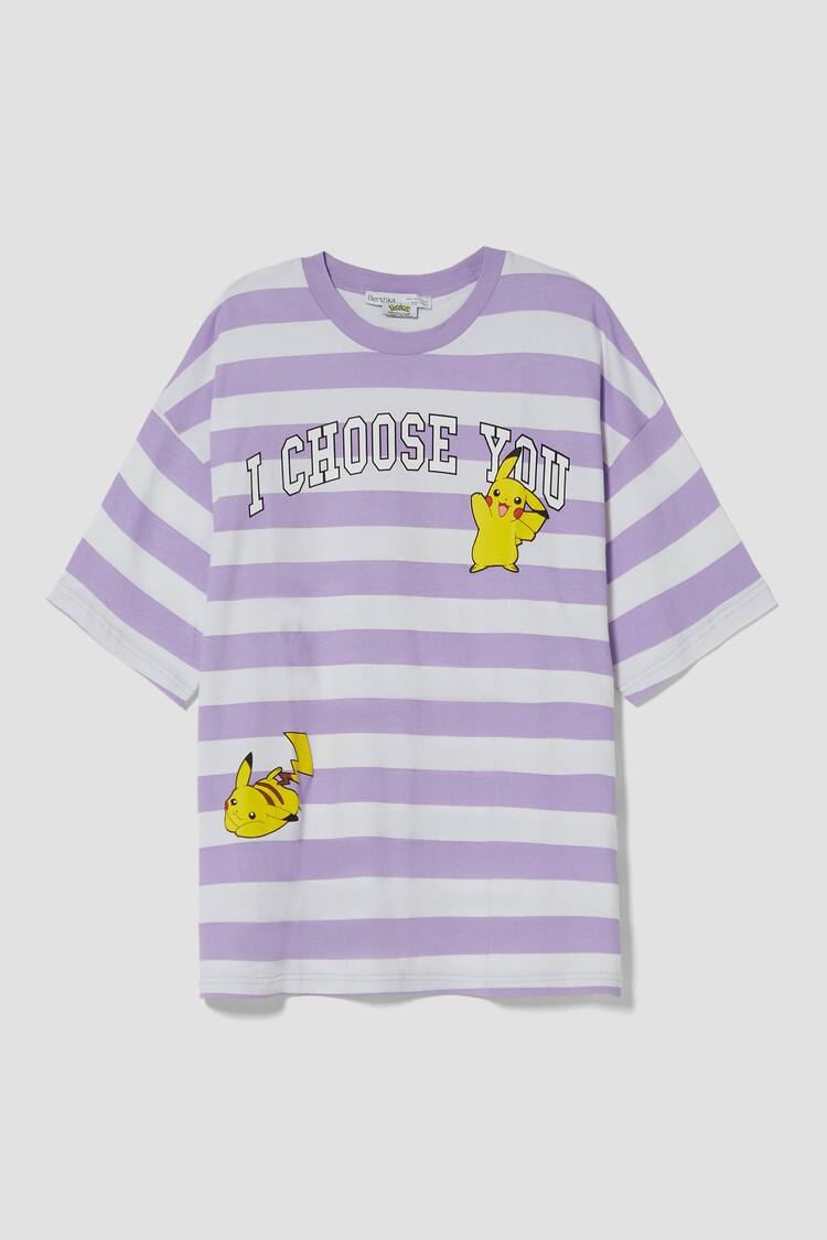 T-shirt manches courtes oversize Pikachu Pokémon by Bershka