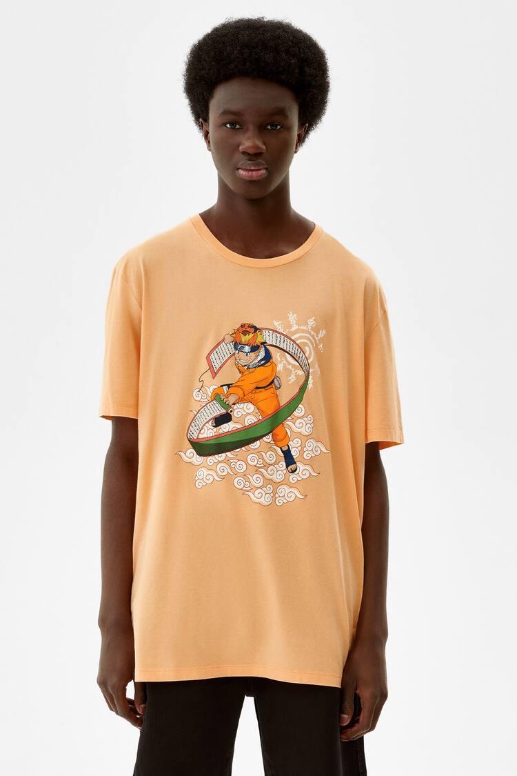 T-shirt manches courtes regular fit imprimé Naruto