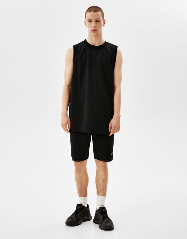 Sleeveless mesh basket sleeveless T 