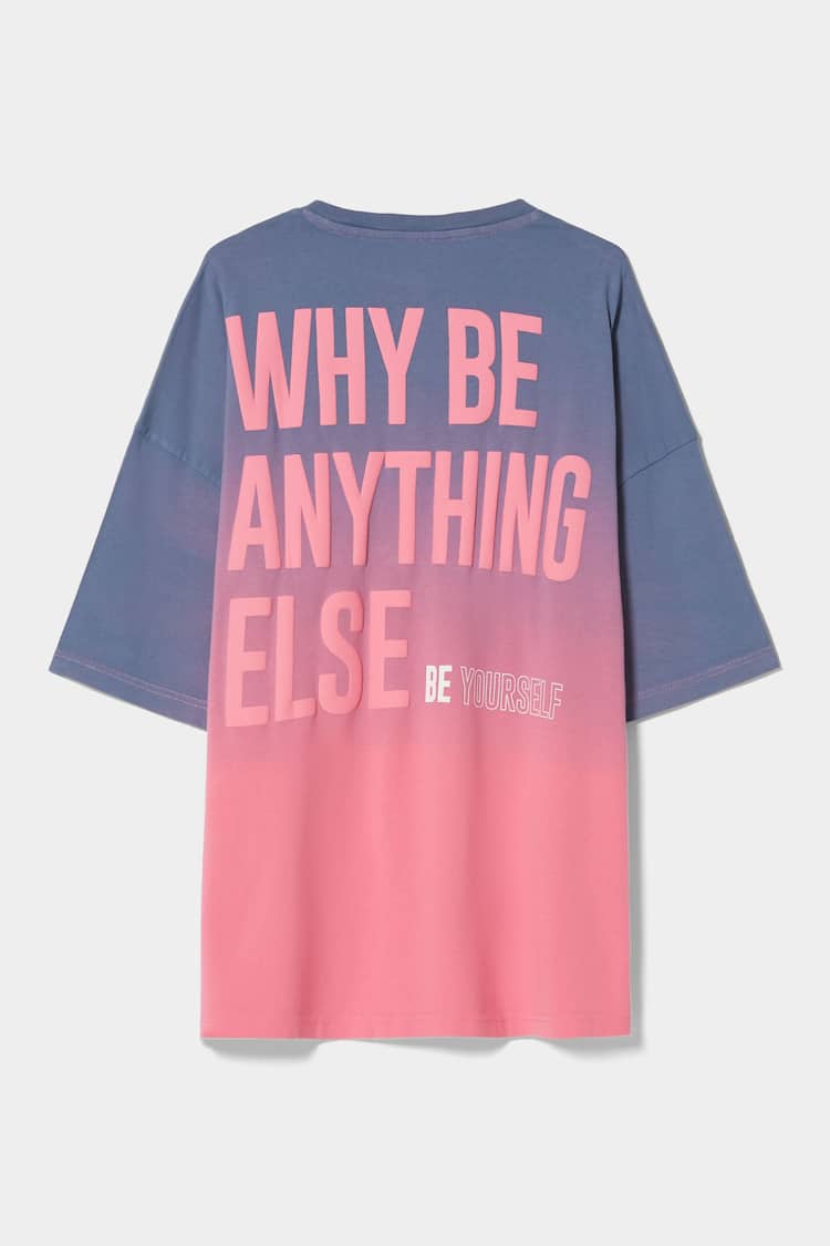 T-shirt manches courtes oversize deep-dye imprimé