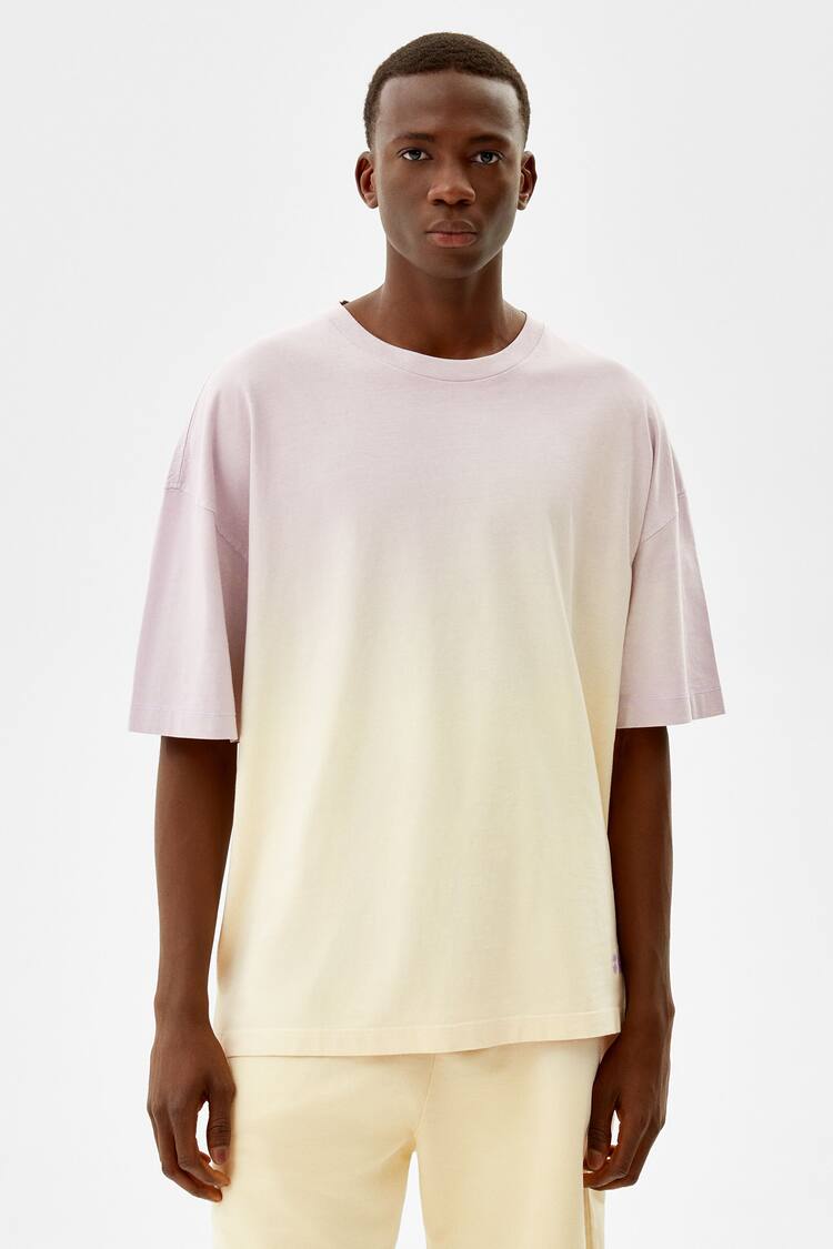 Oversize short sleeve deep-dye T-shirt