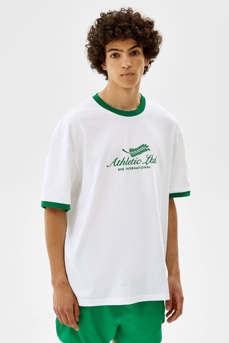 Short sleeve boxy fit tennis club T-shirt