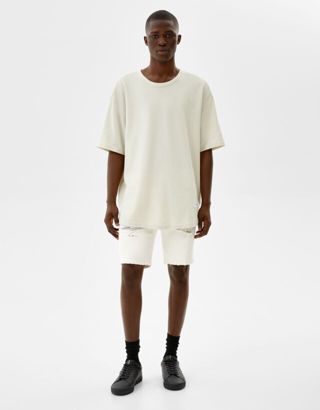 Bermuda denim skinny fit strappati - Bermuda - Uomo | Bershka