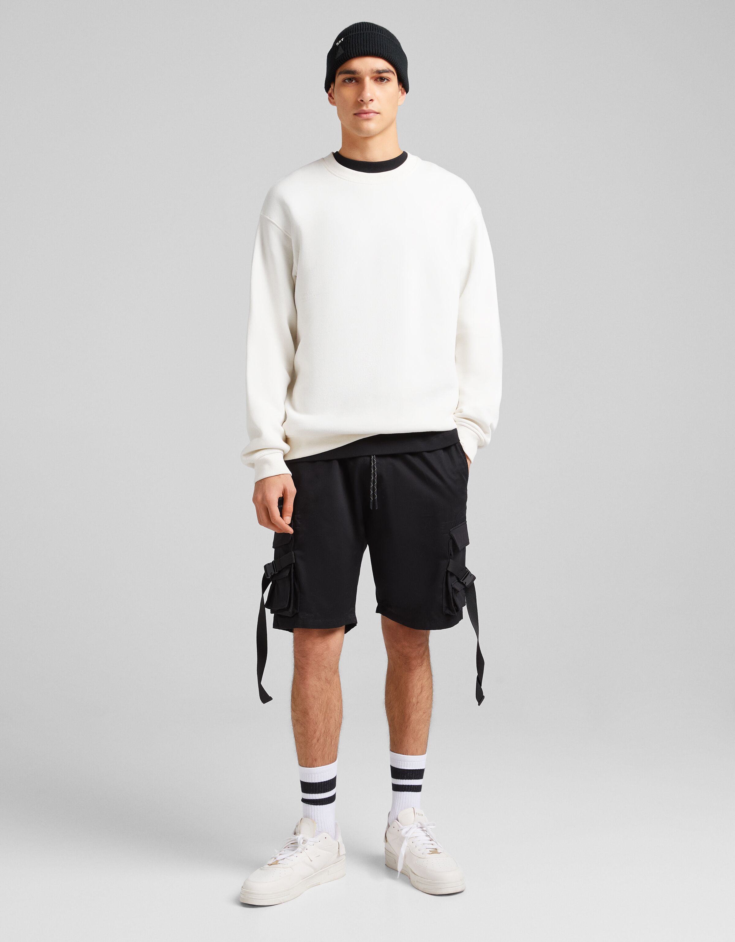 Bermuda algodón correas - Shorts y bermudas - Hombre | Bershka