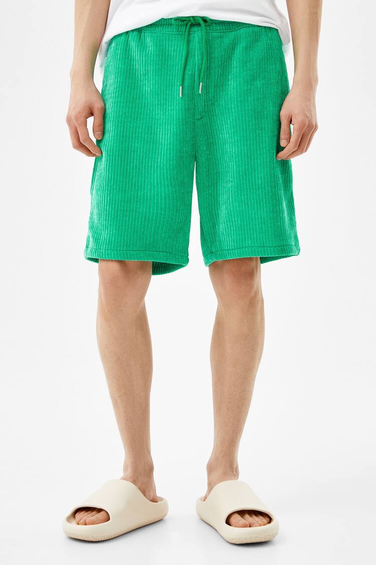 Relaxed fit cloth Bermuda shorts