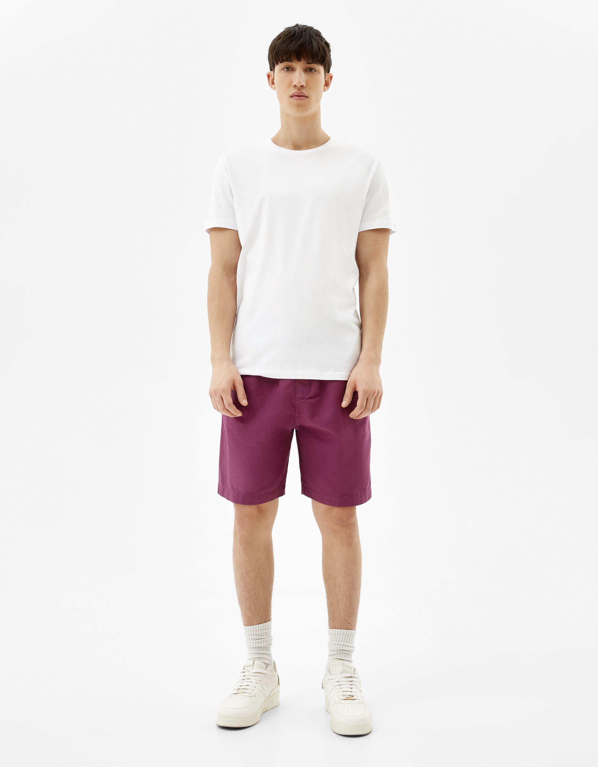 Cotton jogger Bermuda shorts - Man 
