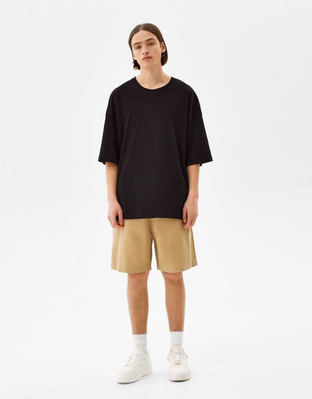 Cotton Bermuda sweat shorts - Man | Bershka