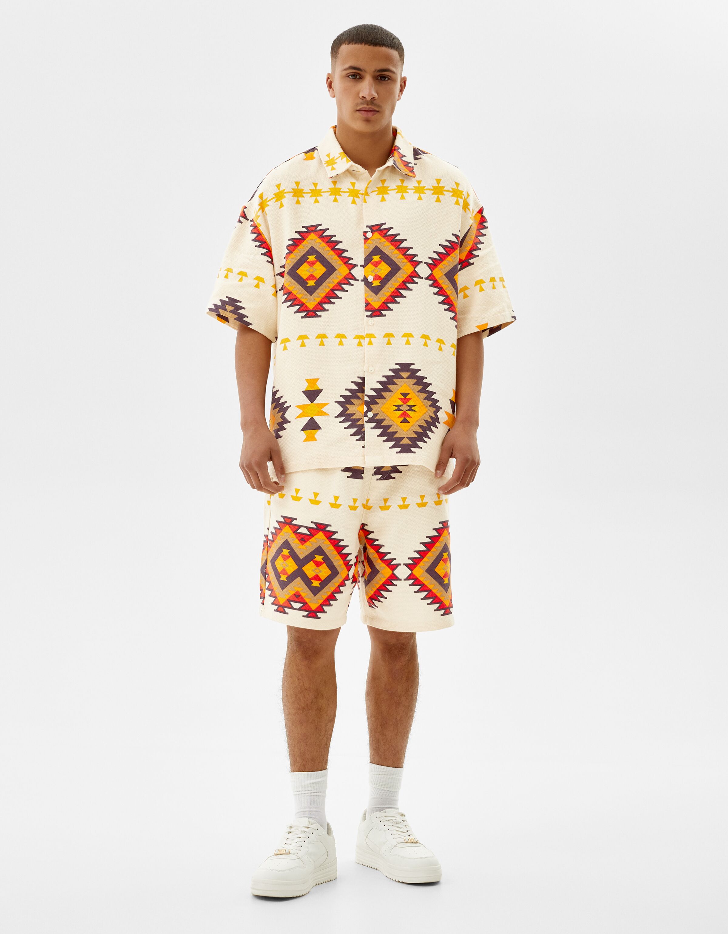relaxed fit bermuda shorts