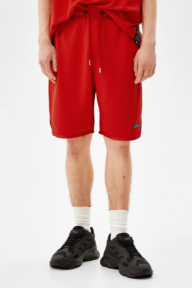 Mesh basketball Bermuda shorts