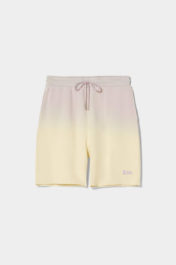 Plush deep-dye Bermuda shorts