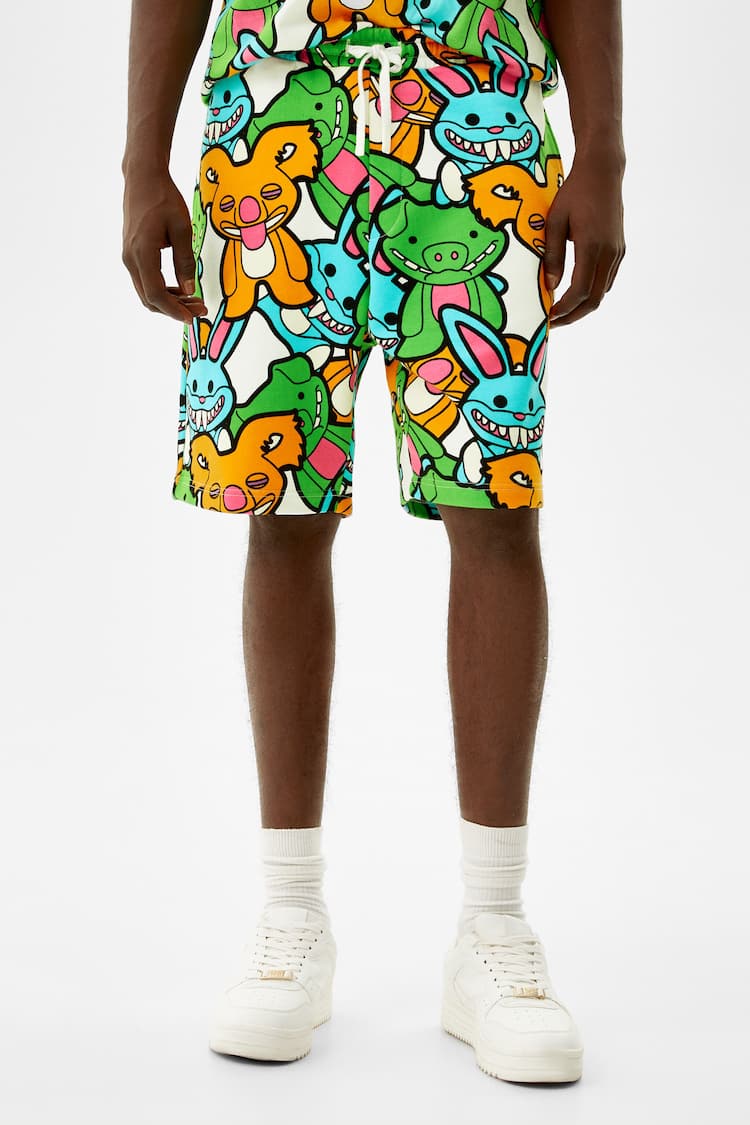 Bermuda shorts with LIL’ KREETS print