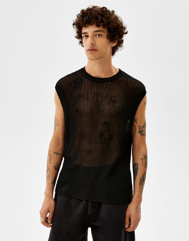 Gilet in rete - Uomo | Bershka