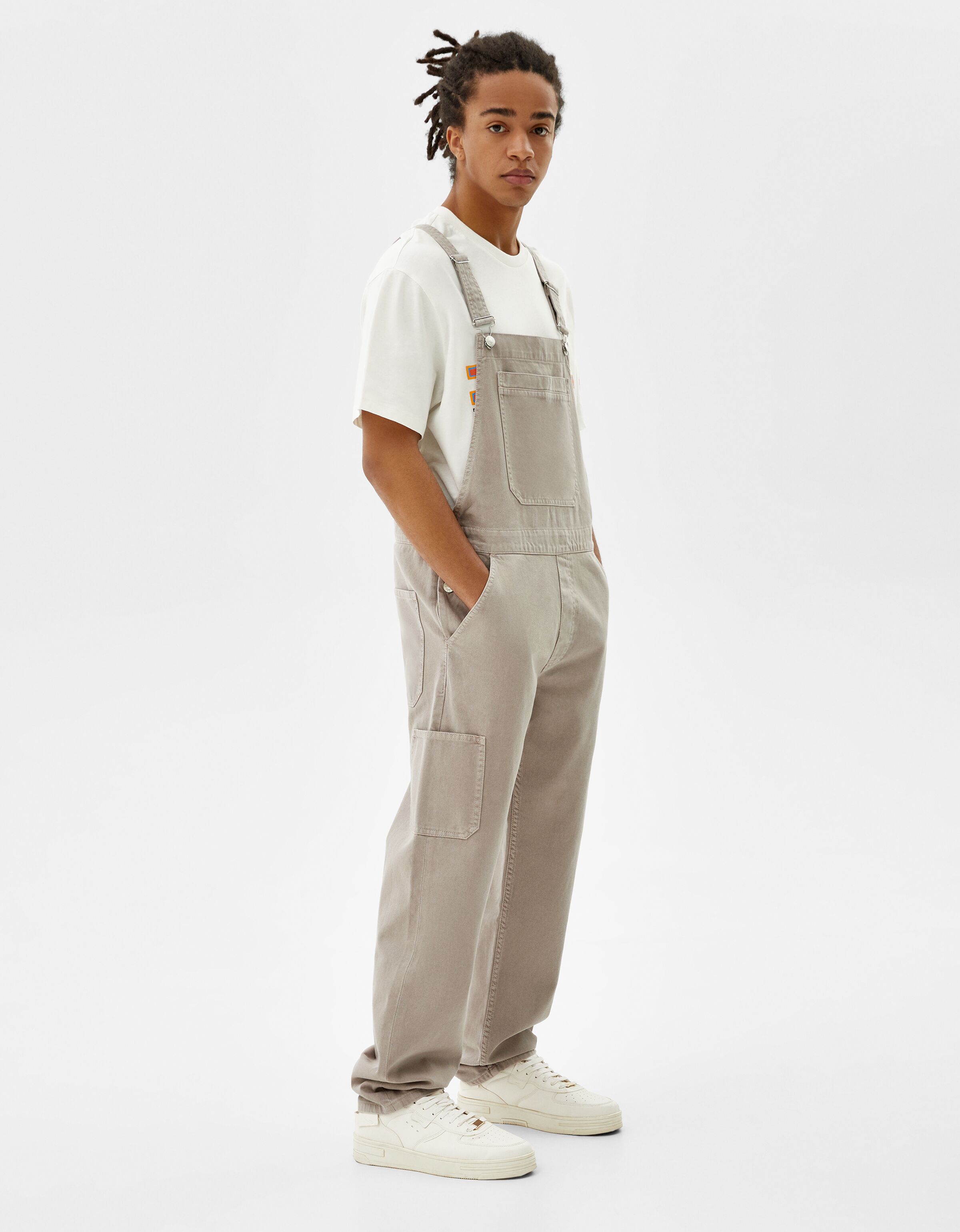Coloured denim dungarees - Jeans - Man 