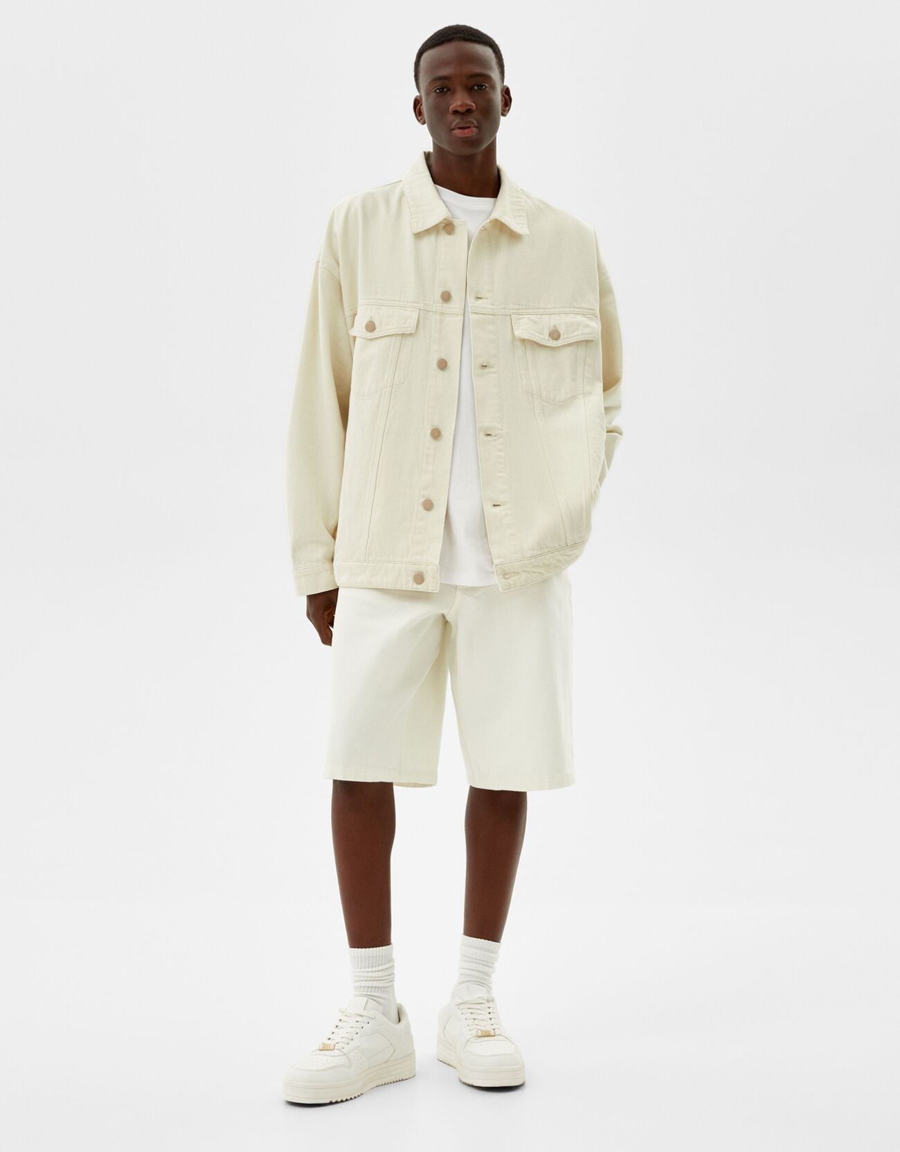 Oversized denim jacket - Man | Bershka