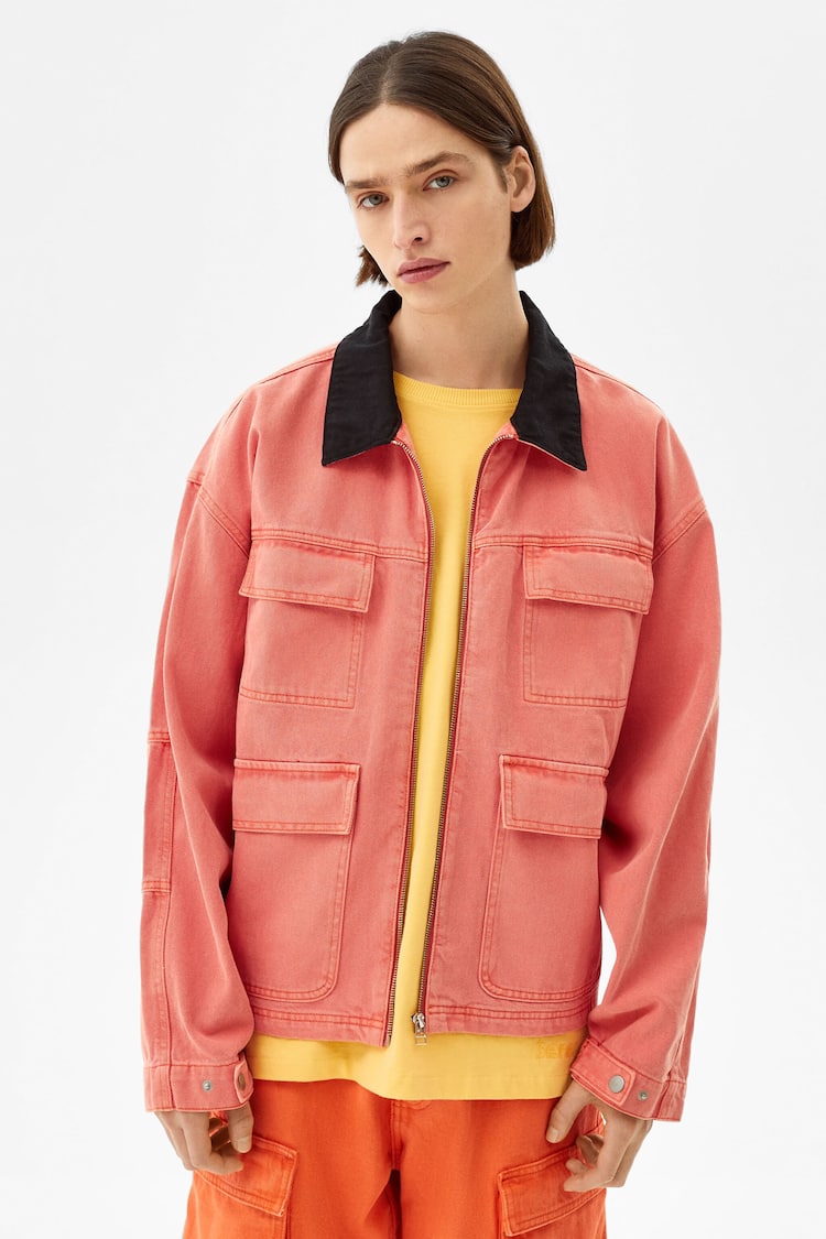 Coloured denim jacket