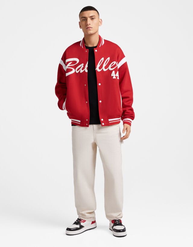 bershka varsity bomber jacket