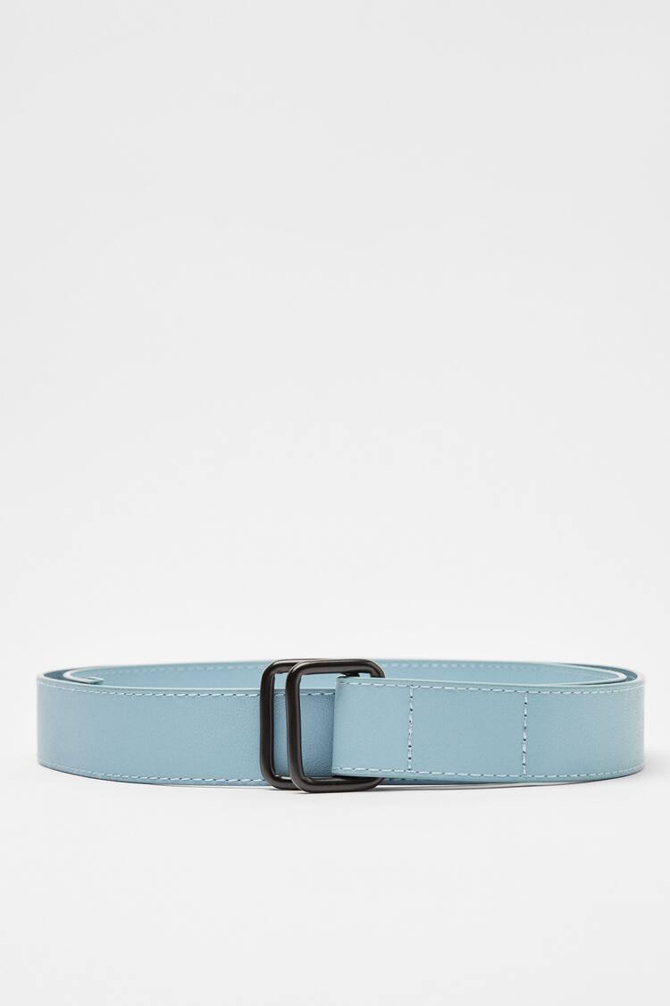 Coloured faux leather belt