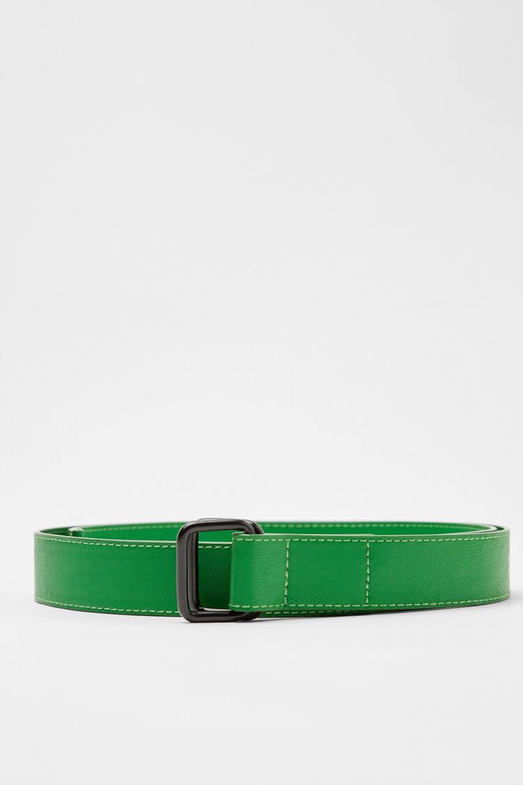 Coloured faux leather belt
