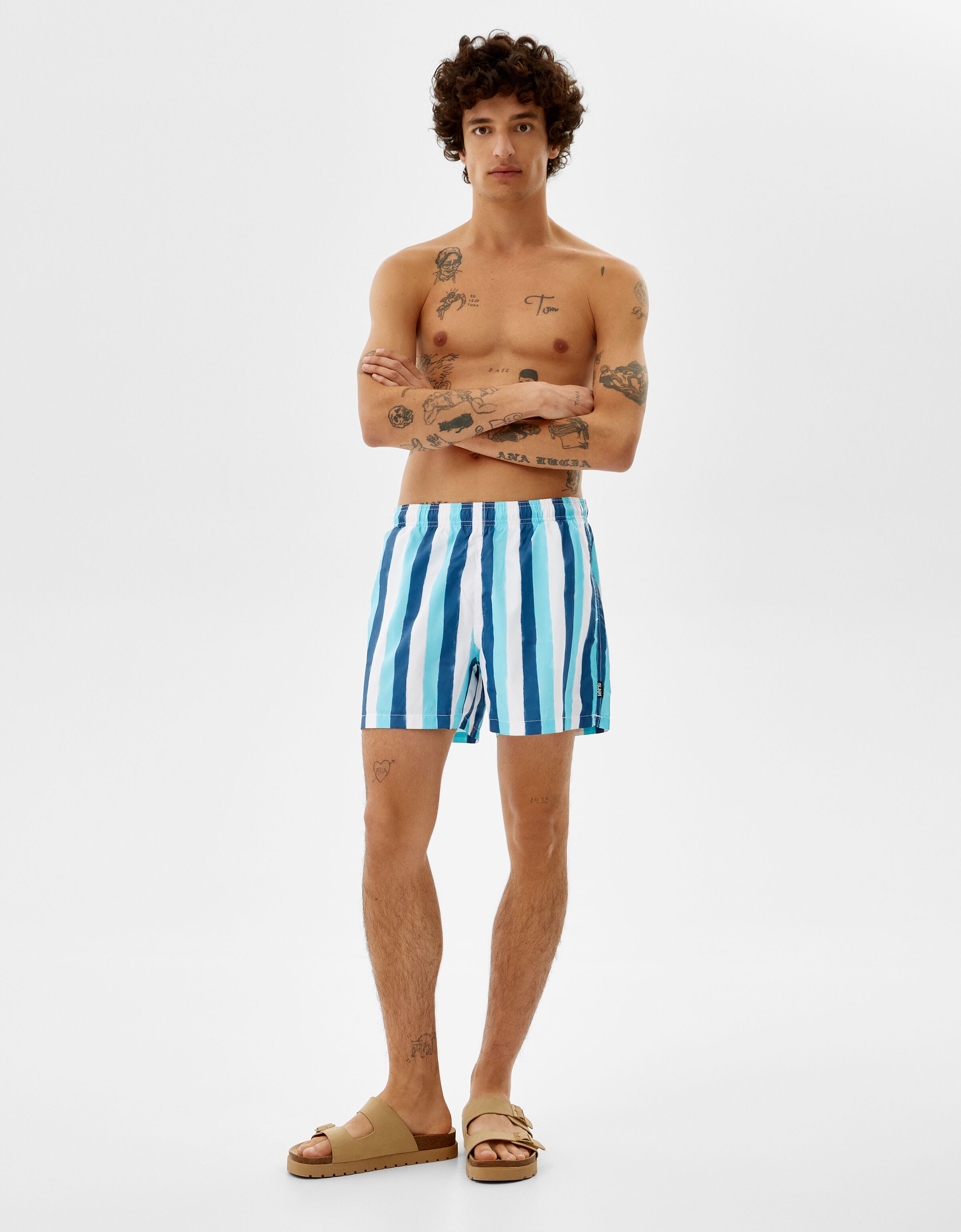 Bañador rayas - Hombre | Bershka