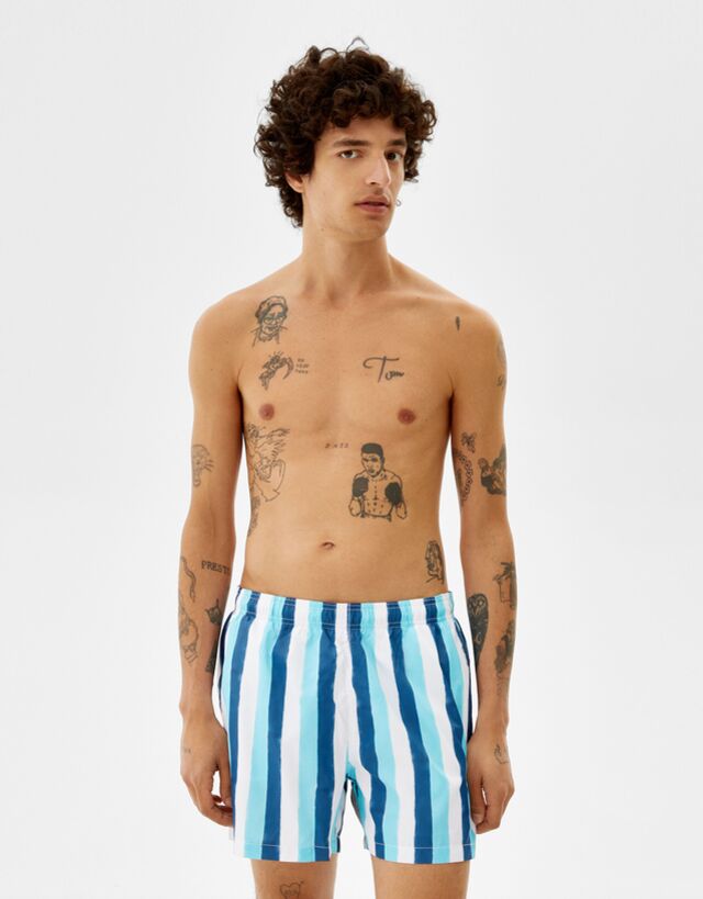 Bañador rayas - Hombre | Bershka