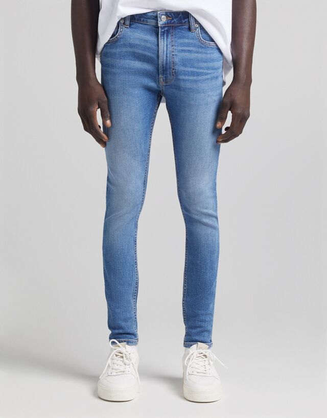 Jeans Hombre | Bershka Jeans Super Skinny Azul Claro - Bellavista